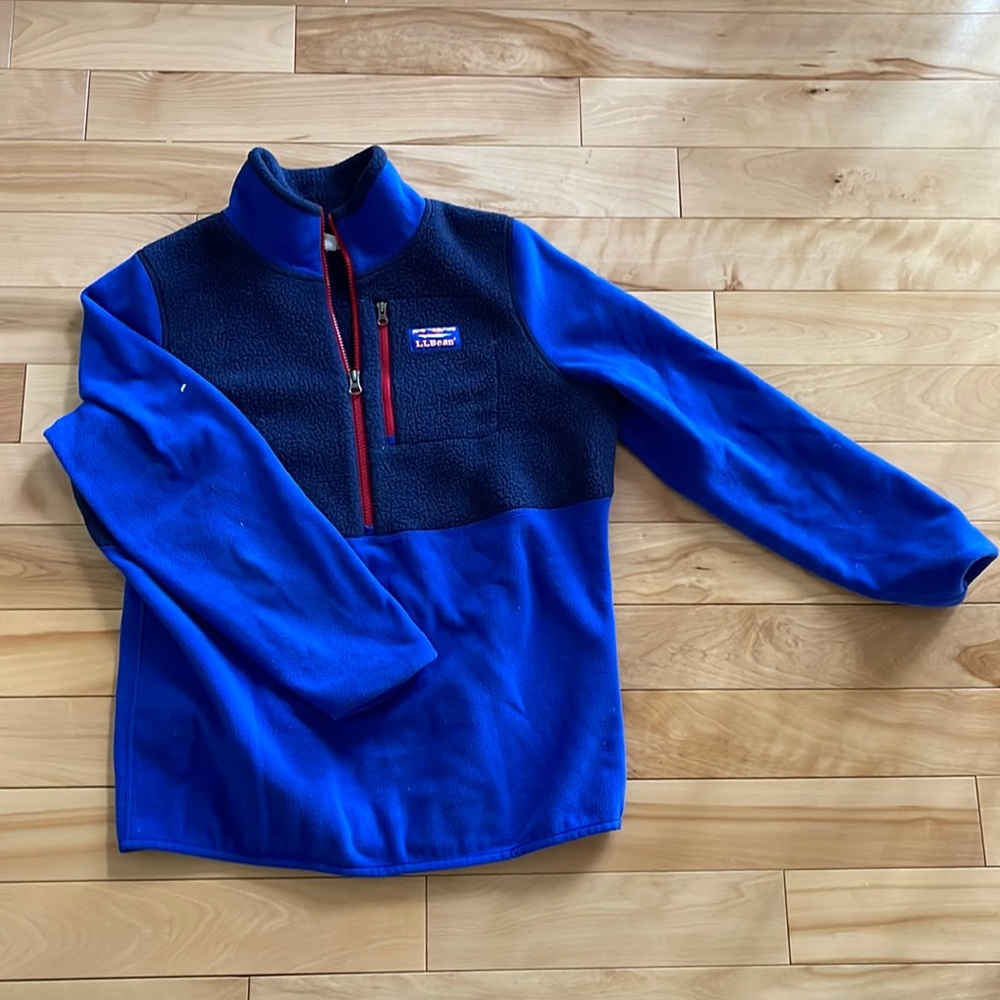 Blue quarter zip fleece